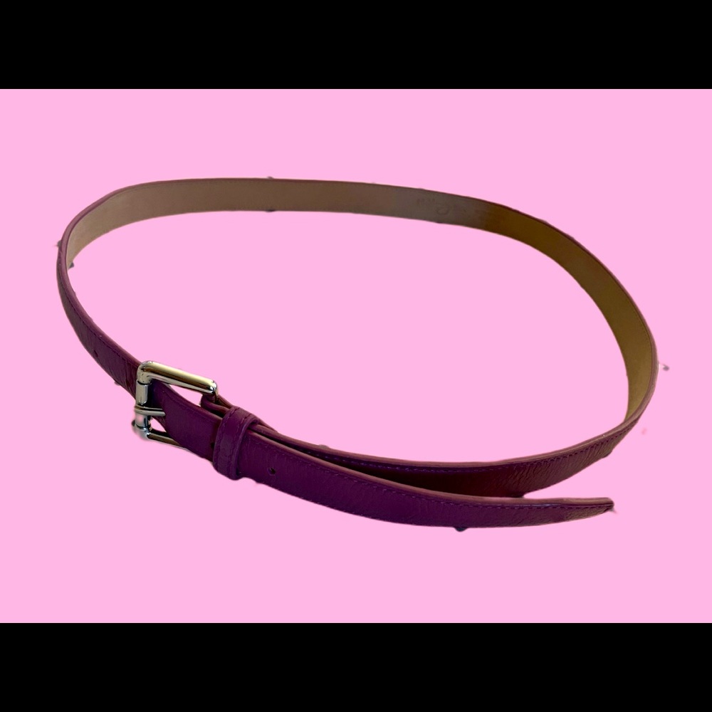 Purple leather belt